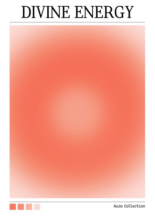 Divine Energy Aura Gradient Poster
