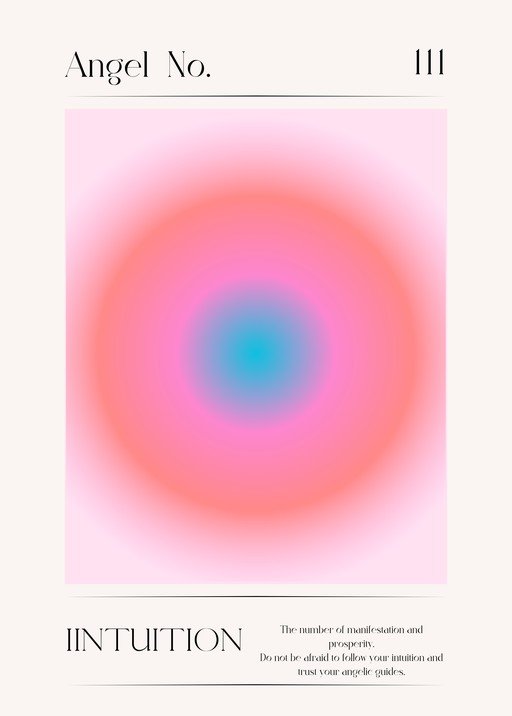 Angel Number 111 Intuition Aura Poster