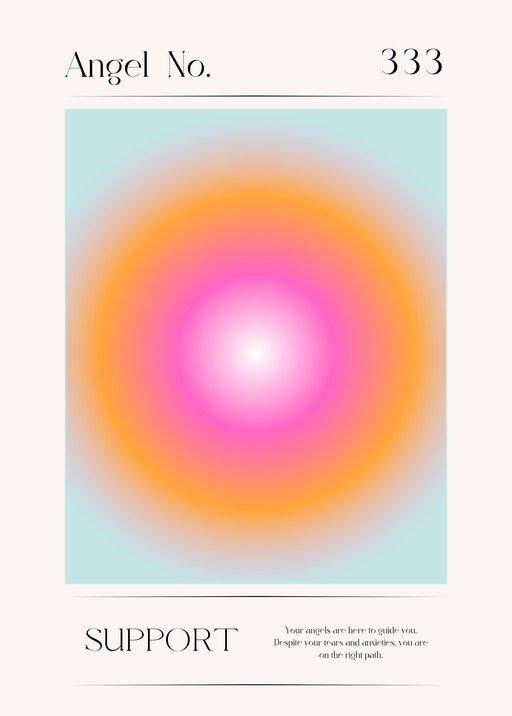 Angel Number 333 Support Aura Gradient