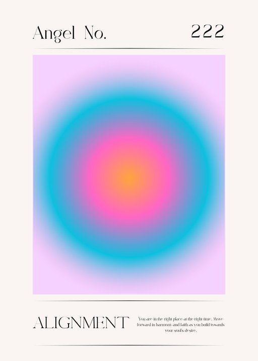 Angel Number 222 Alignment Aura Poster
