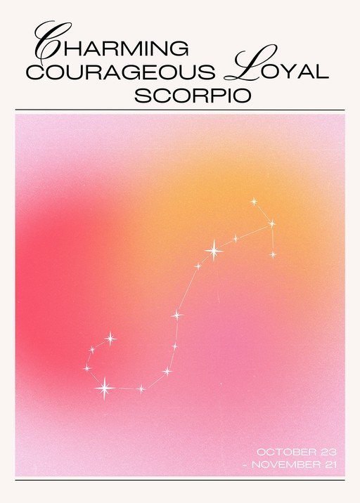 Scorpio Zodiac Constellation with Charming, Courageous, Loyal Traits