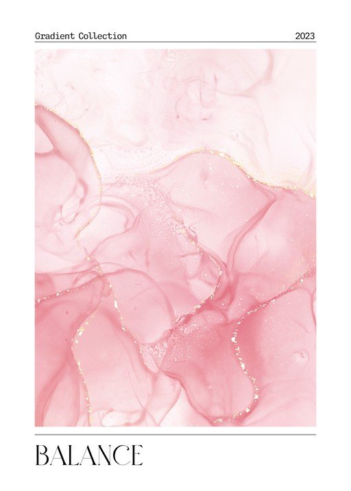 Pink and Gold Abstract Gradient Art