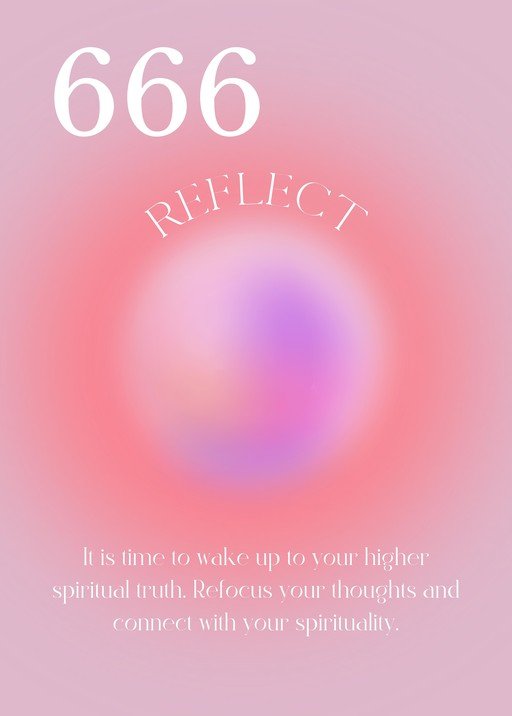 Angel Number 666 Spiritual Guidance Card