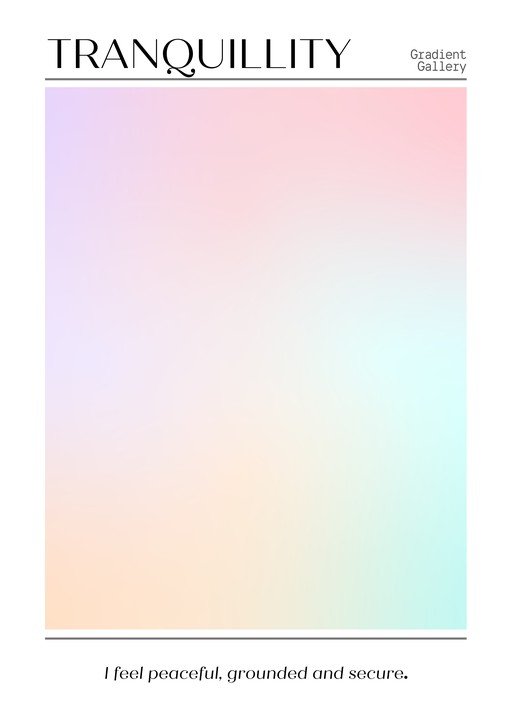 Tranquility Gradient with Inspiring Quote