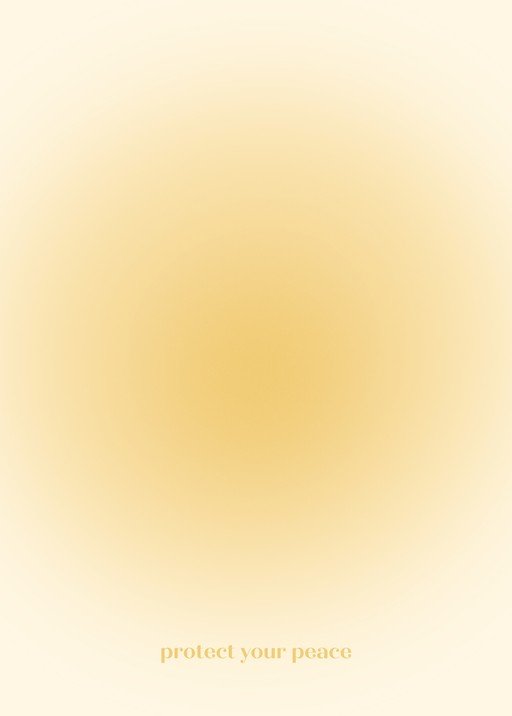 Soft Yellow Gradient with "Protect Your Peace" Text