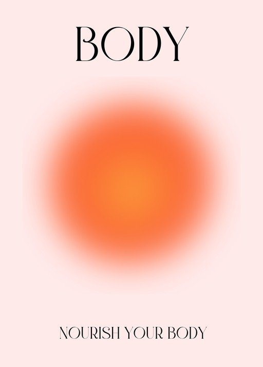 Body: Nourish Your Body Aura Gradient Poster