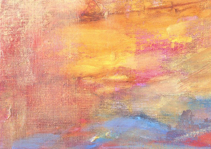 Abstract Sunset Sky Painting