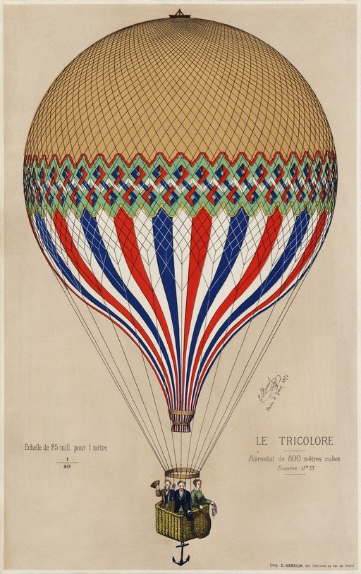Le Tricolore Hot Air Balloon Poster