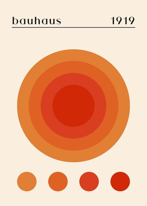 Bauhaus 1919 Abstract Circles Poster