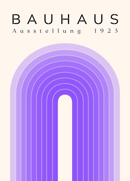 Bauhaus Exhibition 1923 Poster with Purple Arch