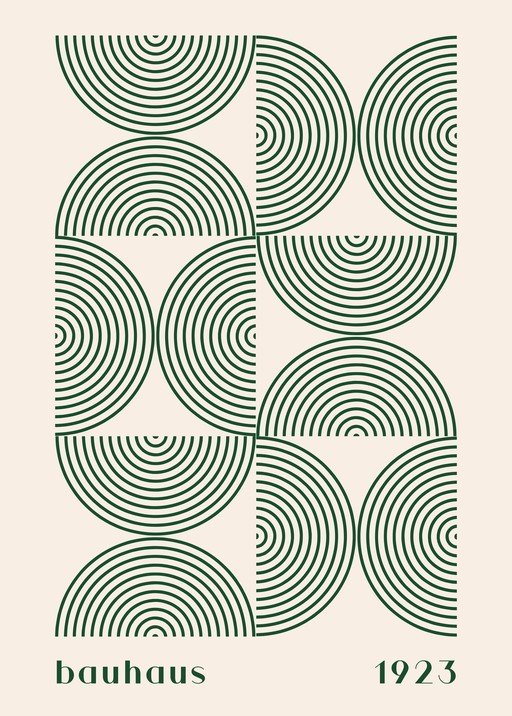 Bauhaus 1923 Geometric Abstract Poster