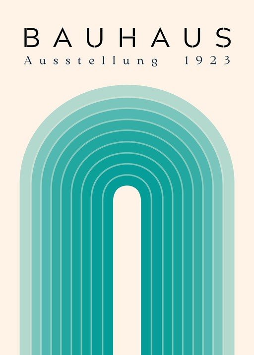 Bauhaus Exhibition 1923 Poster with Abstract Arch