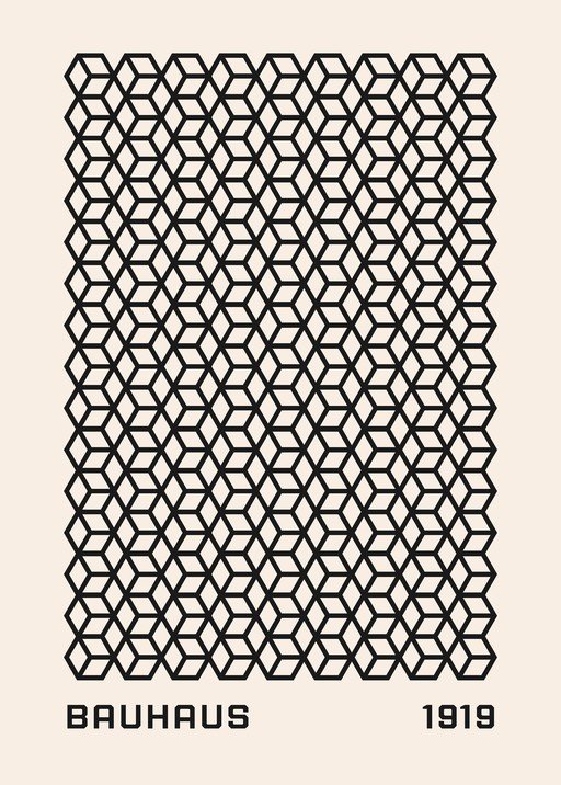Bauhaus 1919 Geometric Pattern Poster