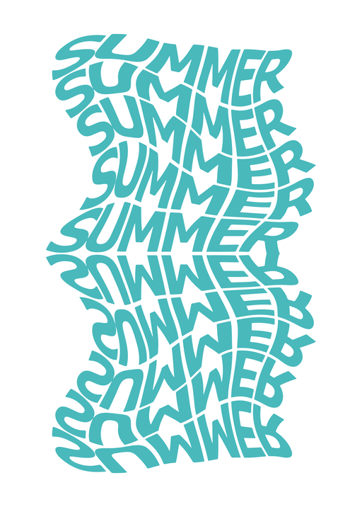 Wavy Summer Text Design