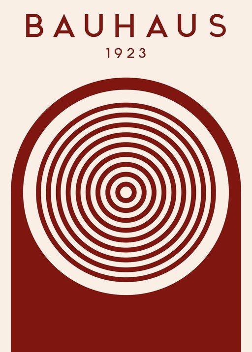 Bauhaus 1923 Poster with Concentric Circles