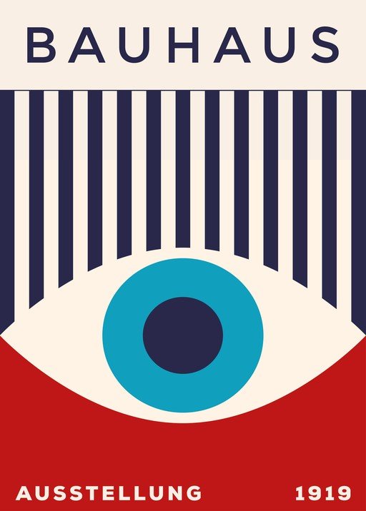Bauhaus Exhibition Poster with Eye Motif