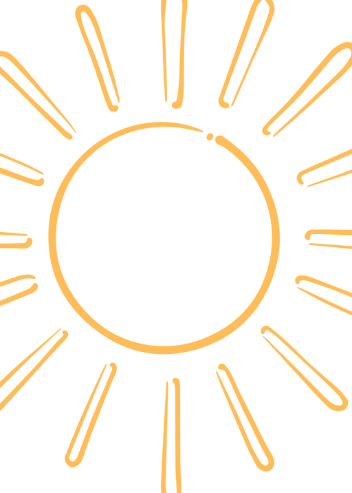 Simple Orange Sun Illustration