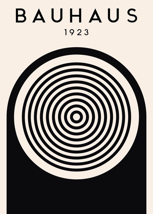 Bauhaus 1923 Poster with Concentric Circles