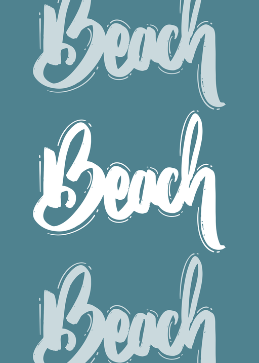 Beach Calligraphy Design