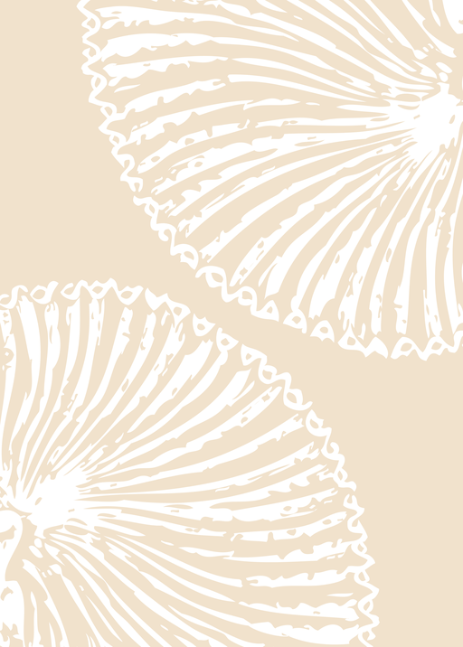 Abstract Fan-like Pattern in Cream and Beige