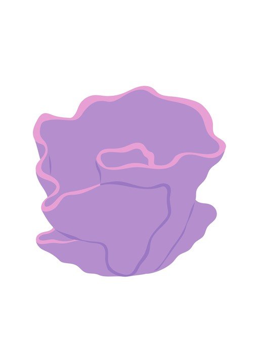 Abstract Purple Coral Illustration