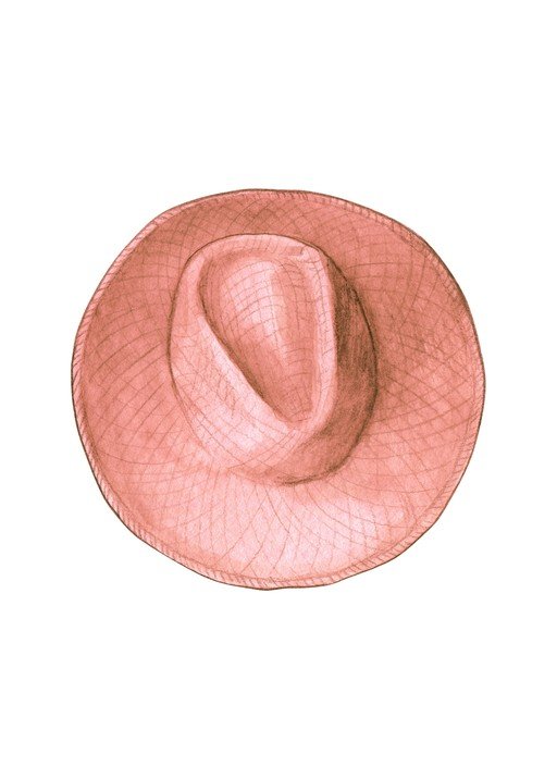Watercolor Fedora Hat Illustration