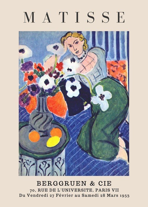 Matisse Exhibition Poster at Berggruen & Cie, Paris