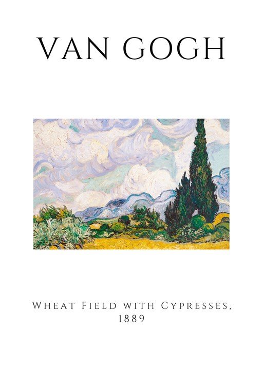 Van Gogh's Wheat Field with Cypresses, 1889