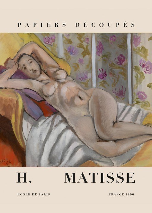 Henri Matisse Nude Reclining on Sofa, Papiers Découpés Poster