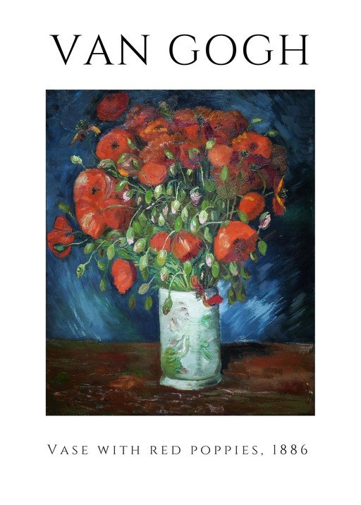 Van Gogh's Vase with Red Poppies, 1886