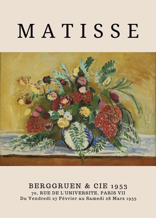 Matisse Exhibition Poster: Flowers in a Vase
