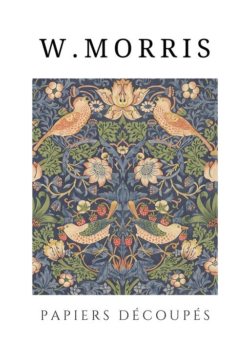 William Morris Papiers Découpés Bird and Strawberry Pattern