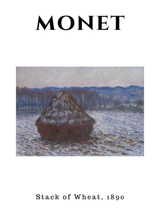 Monet's Stack of Wheat in Winter