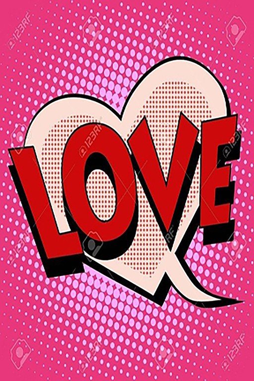 Pop Art LOVE Heart Design