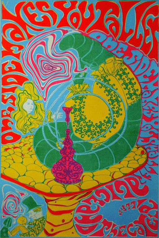 Psychedelic Alice in Wonderland Poster