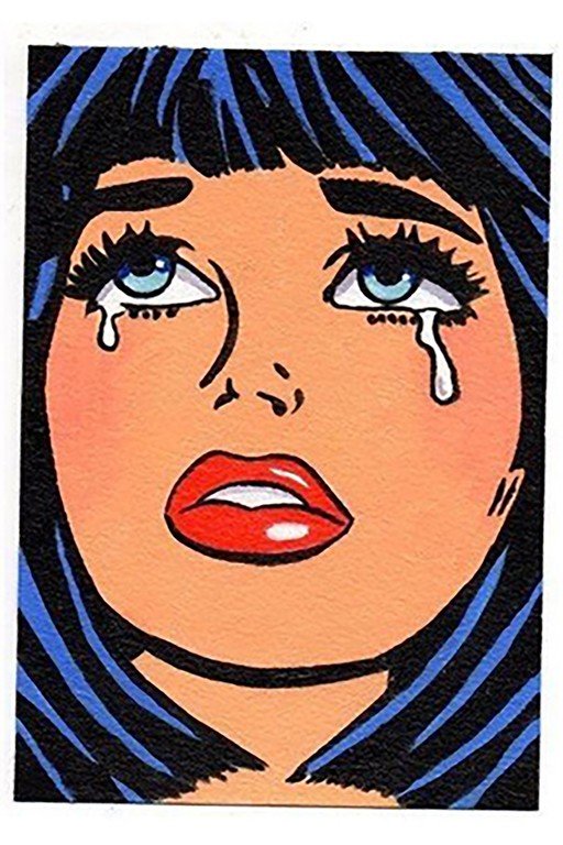 Pop Art Crying Woman