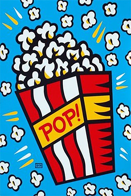 Popcorn Box with POP! Text