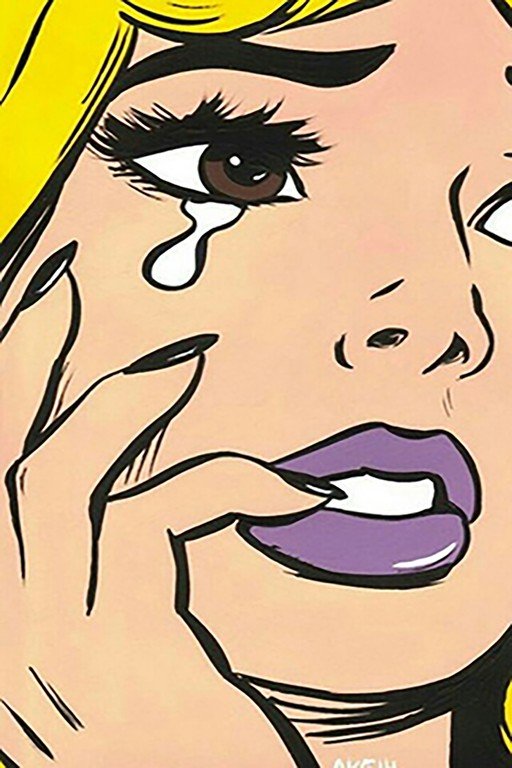 Pop Art Woman Crying
