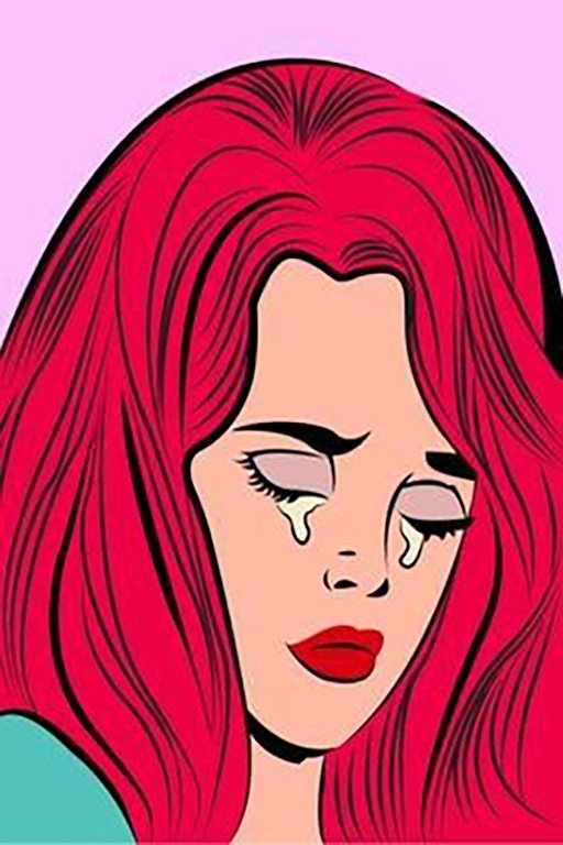 Pop Art Woman Crying