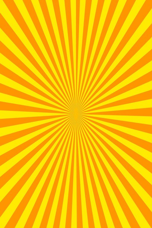 Vibrant Sunburst Pattern in Yellow and Orange