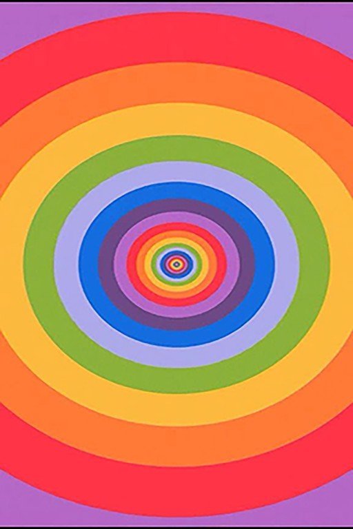 Vibrant Rainbow Concentric Circles