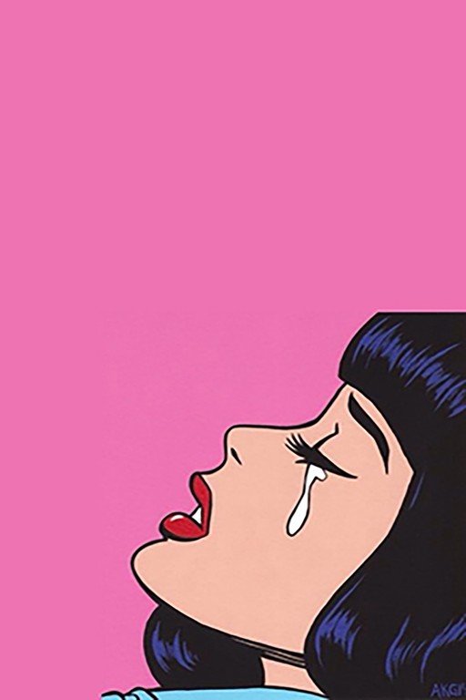 Pop Art Crying Woman
