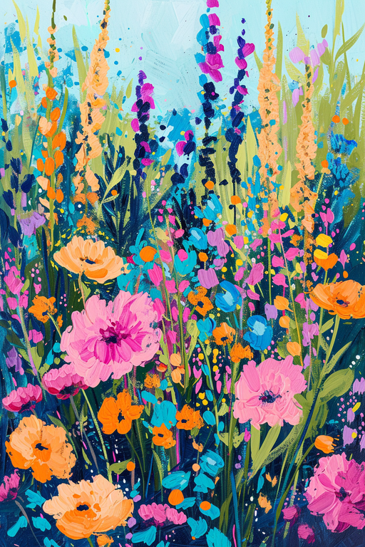 Vibrant Impressionistic Floral Painting