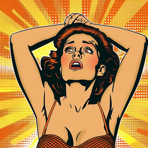 Pop Art Woman in Distress