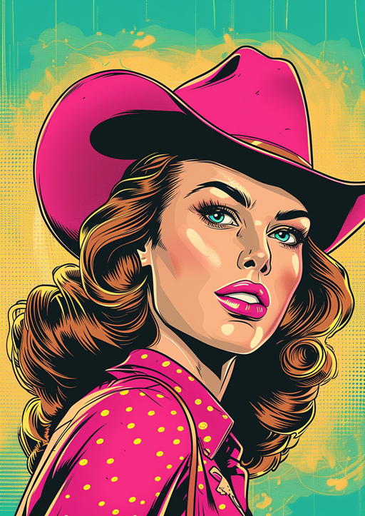 Pop Art Cowgirl Portrait