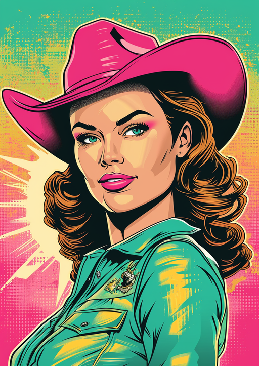 Pop Art Cowgirl Portrait