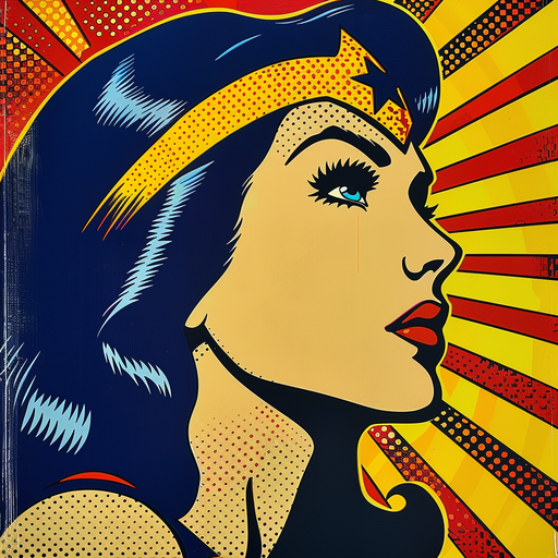 Pop Art Wonder Woman Portrait