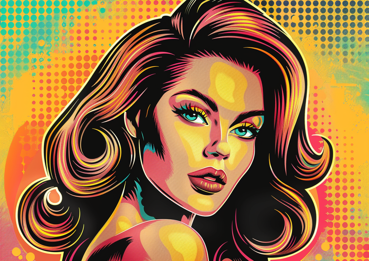 Pop Art Portrait of a Glamorous Woman