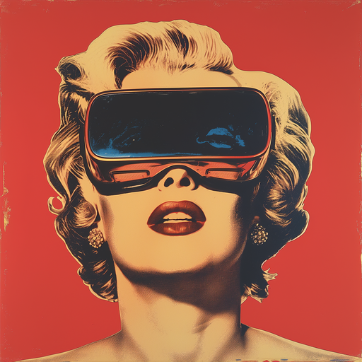 Retro Woman in VR Goggles