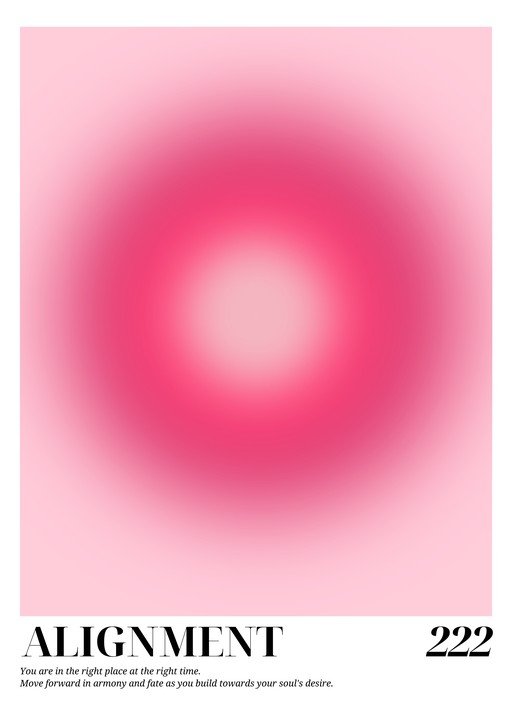 Abstract Pink Aura Gradient with 'Alignment' Text